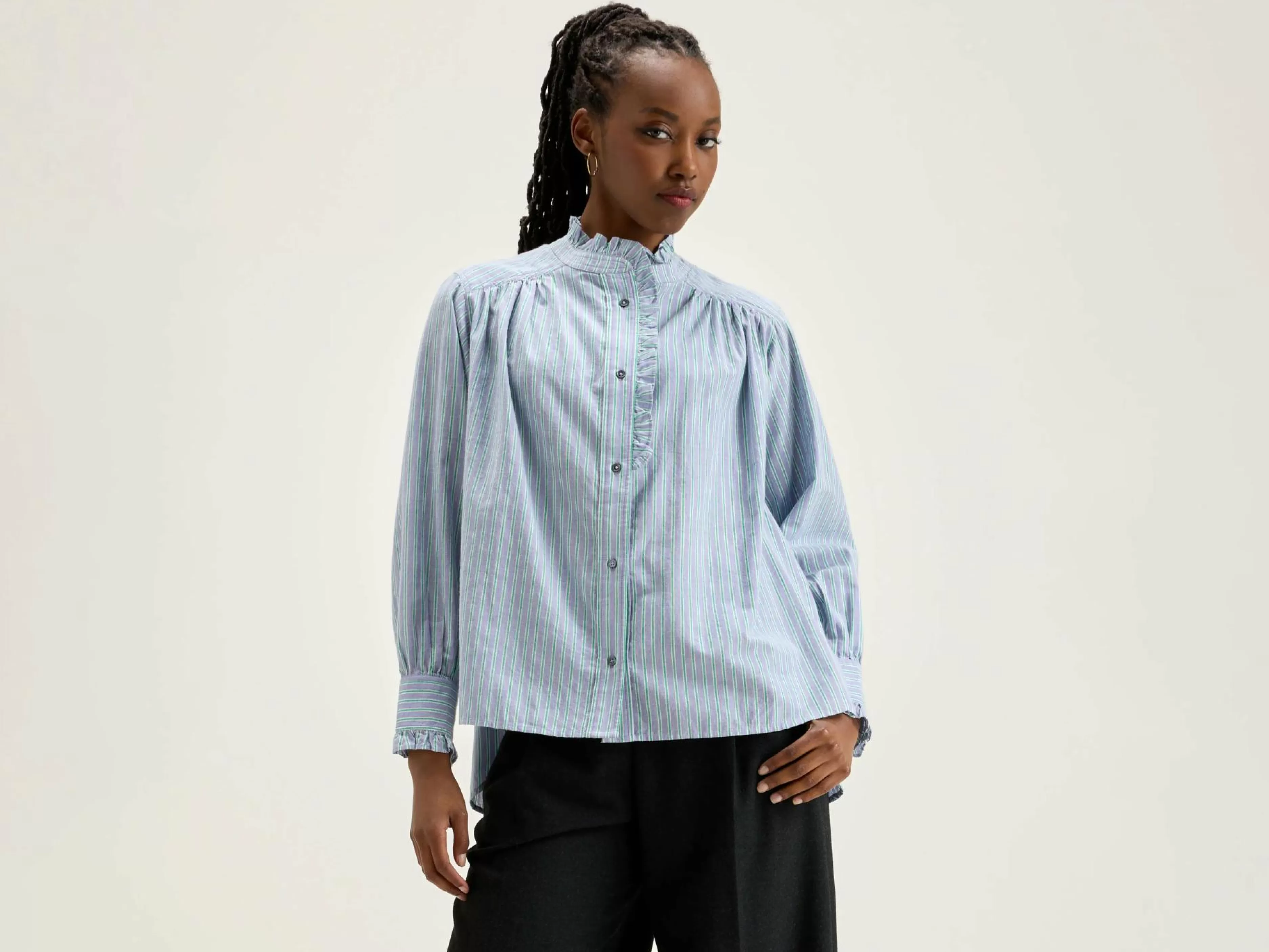 Claudia Gestreepte Blouse-Bellerose Shop