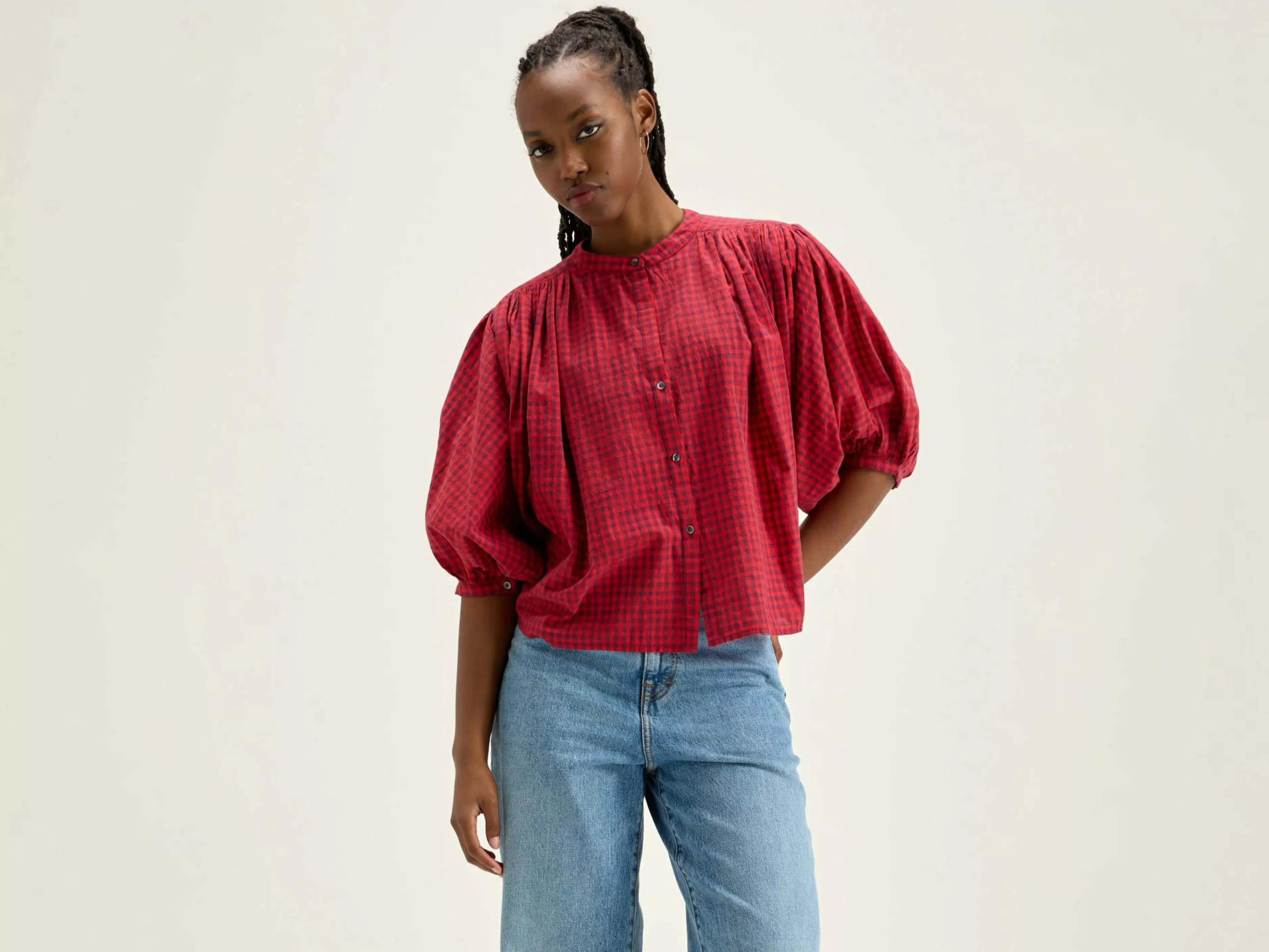 Ink Cropped Blouse-Bellerose Outlet