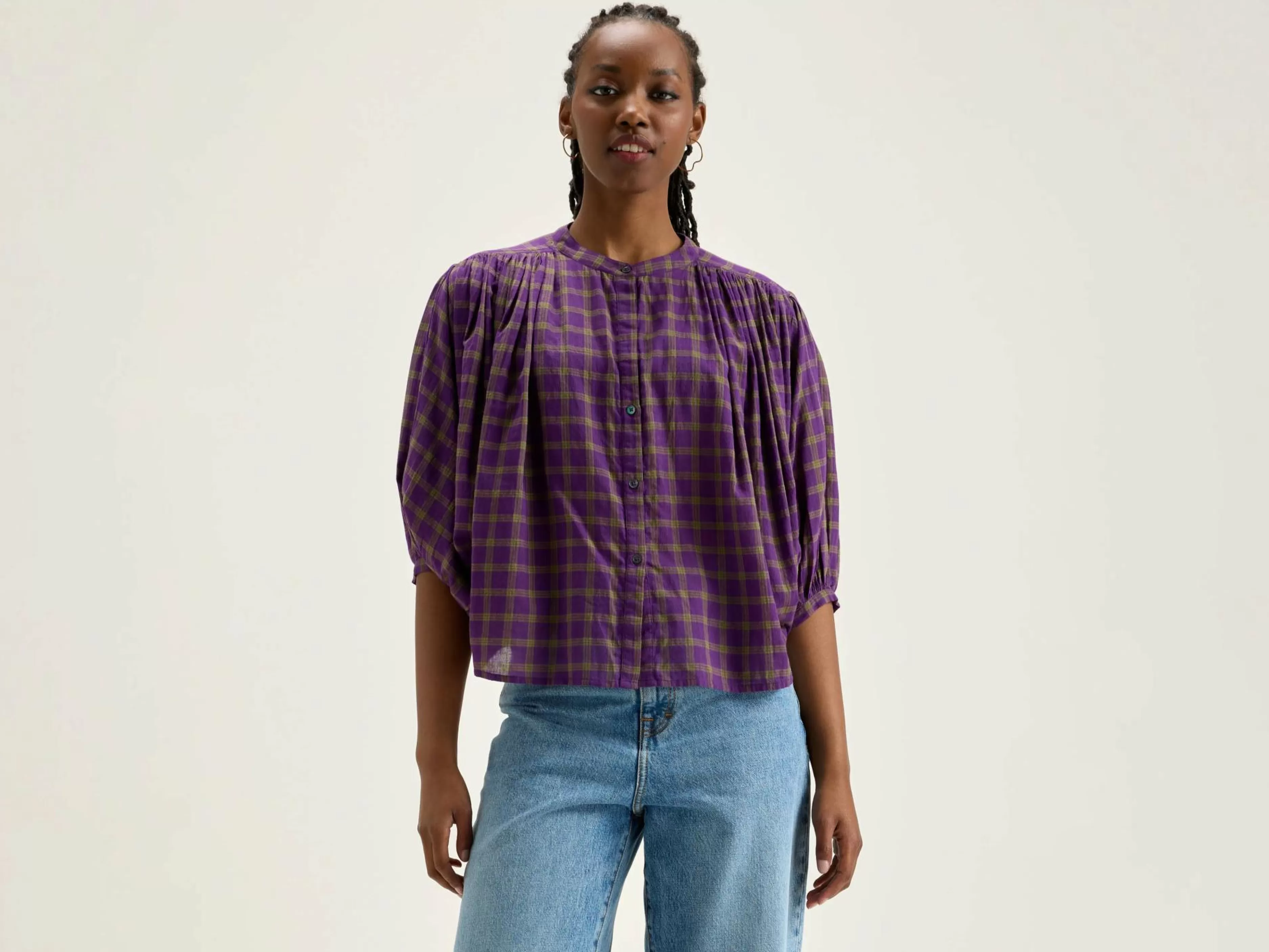 Ink Cropped Blouse-Bellerose Cheap