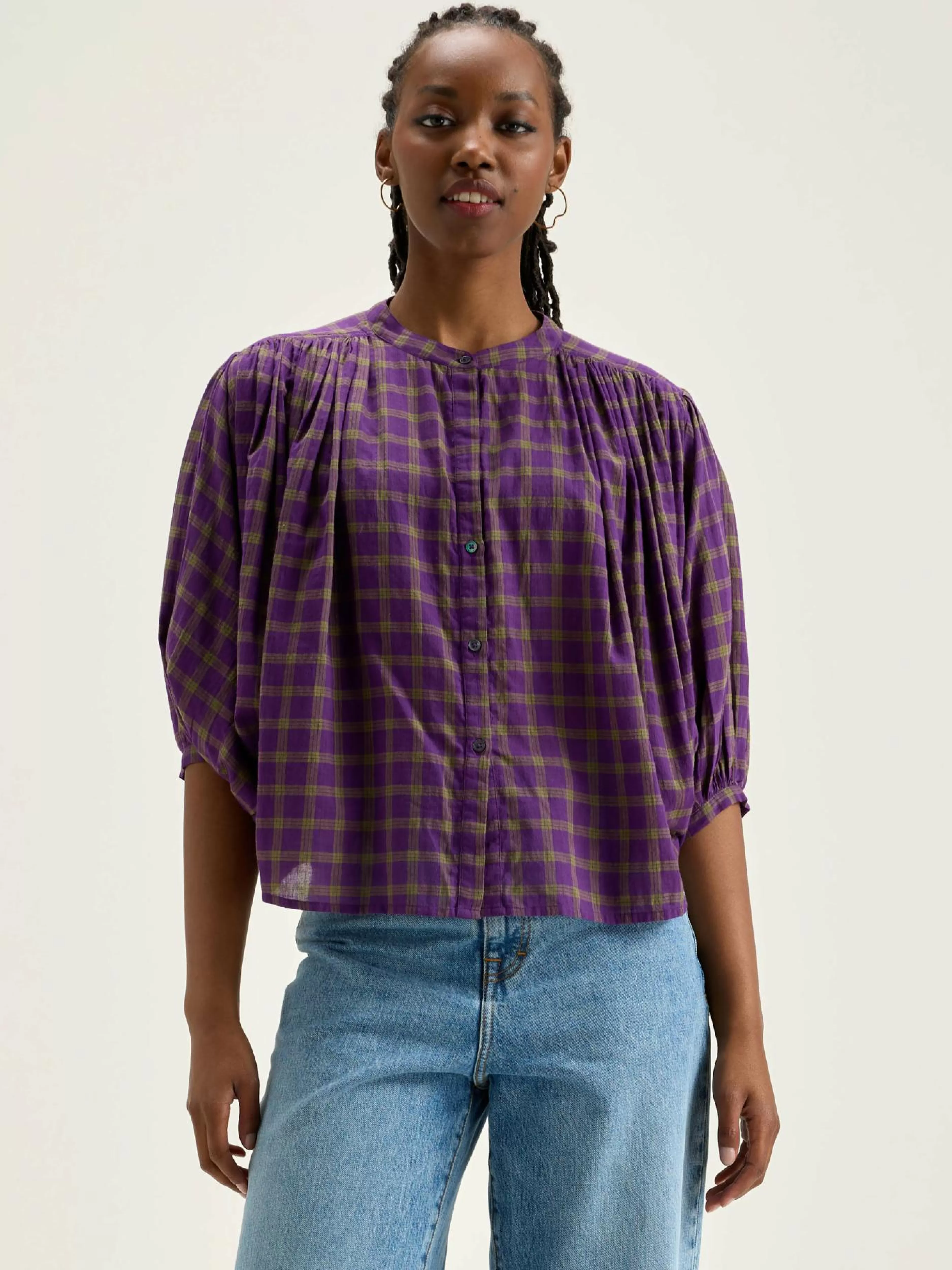 Ink Cropped Blouse-Bellerose Cheap