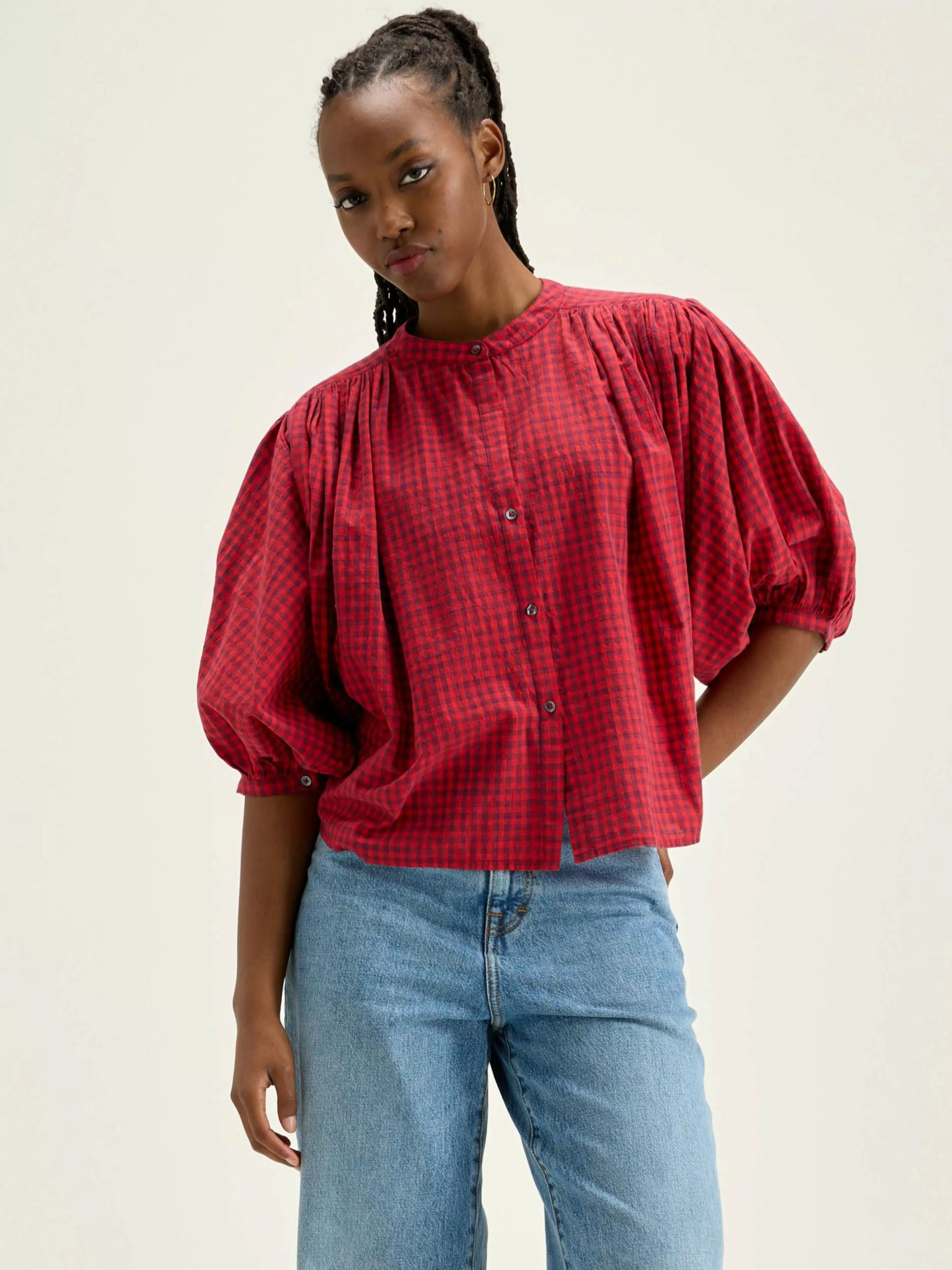 Ink Cropped Blouse-Bellerose Outlet