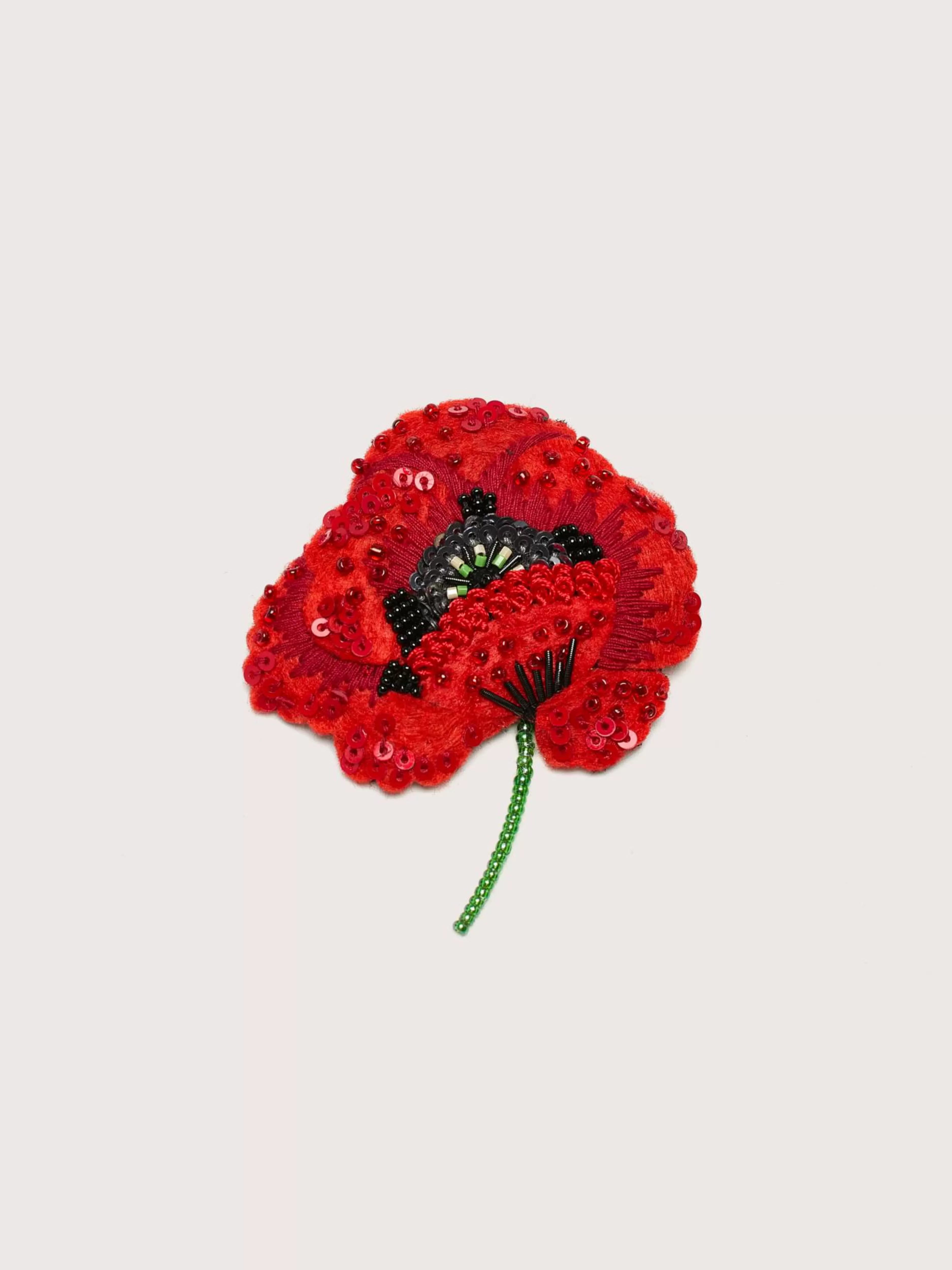 Red Poppy Broche-Trovelore Flash Sale